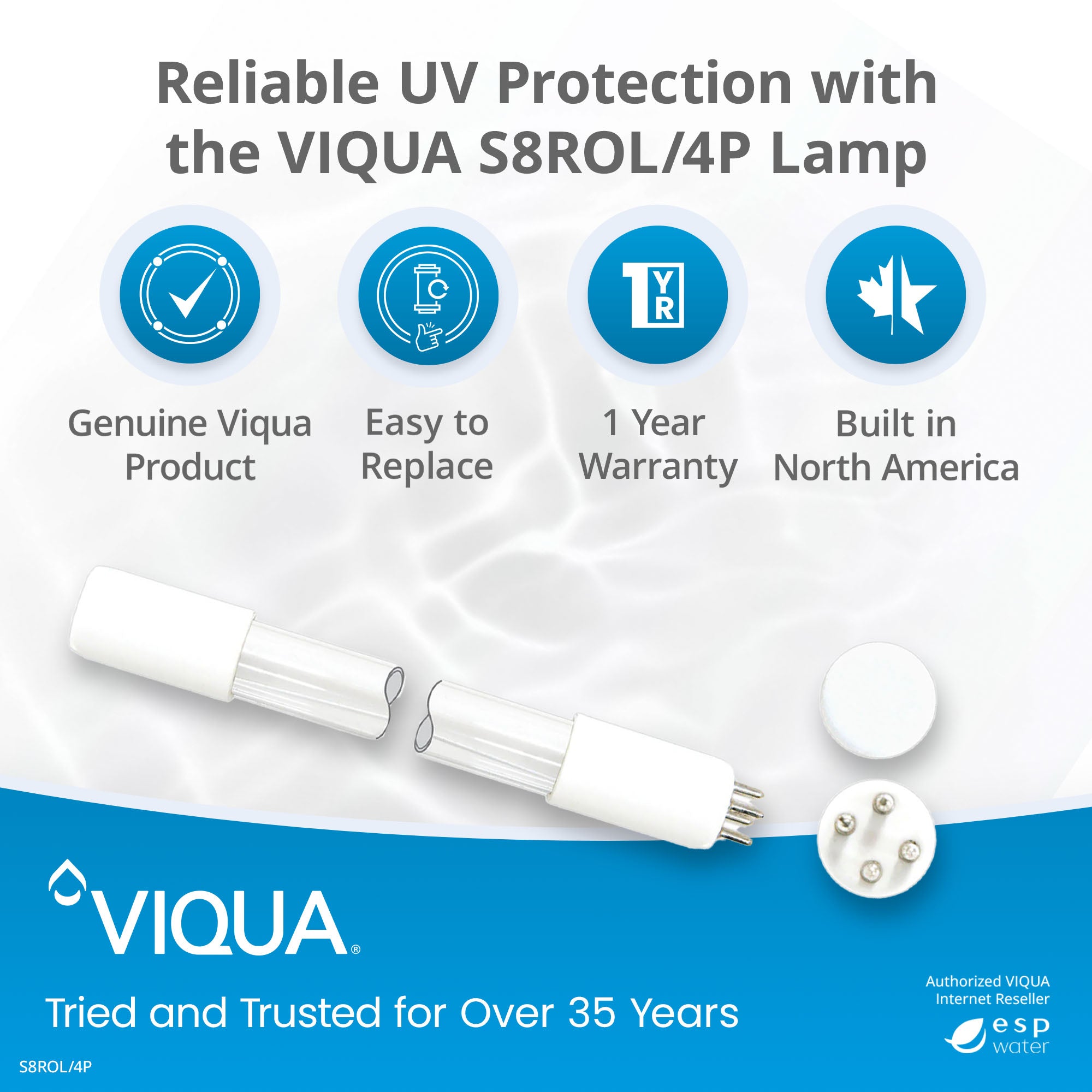 VIQUA Lamp for S8Q-OZ Ozone UV Systems (S8ROL/4P) – ESP Water