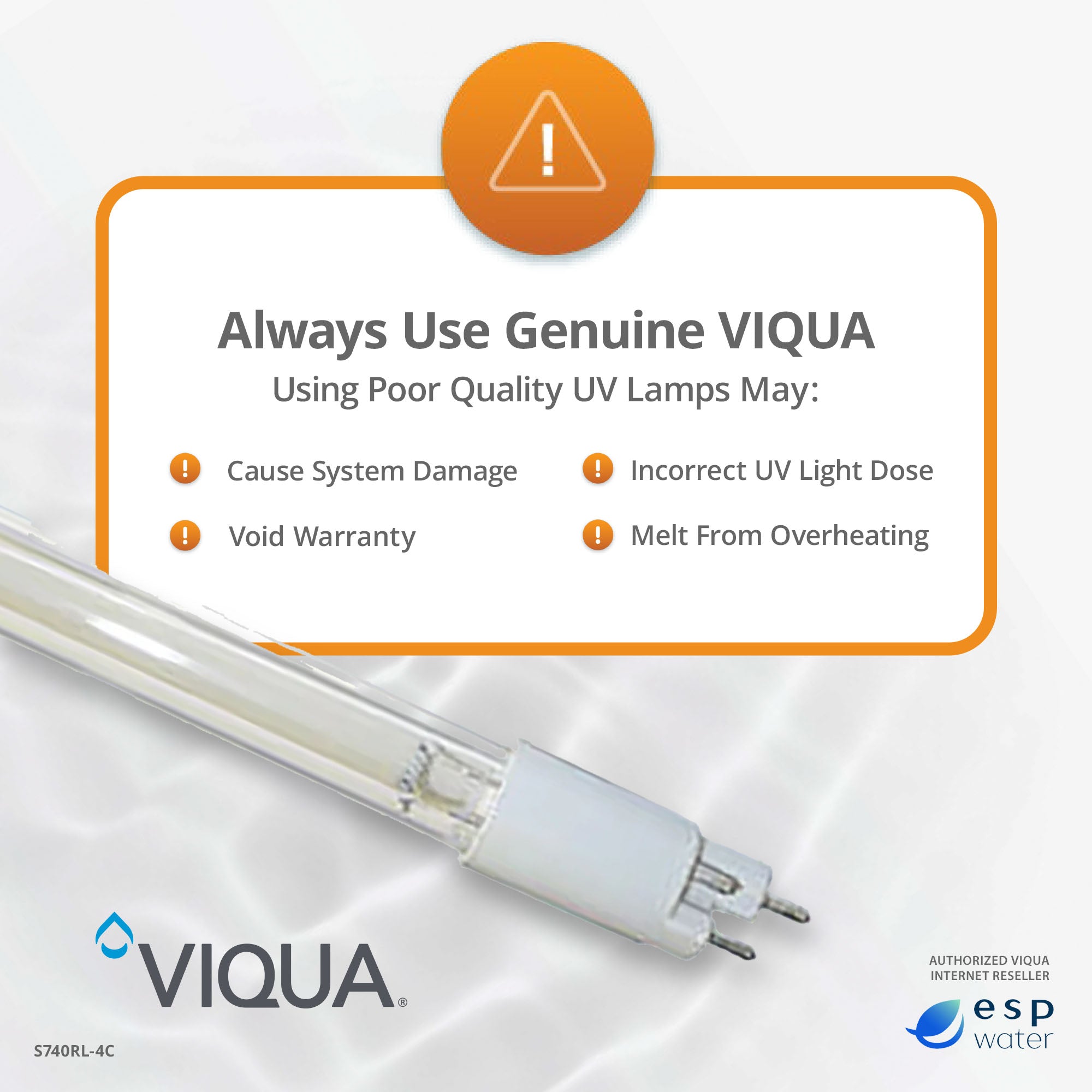 VIQUA S950RL-HO UV Lamp for VP950, VP950M, SPV-950, SP950-HO - ESP Water 