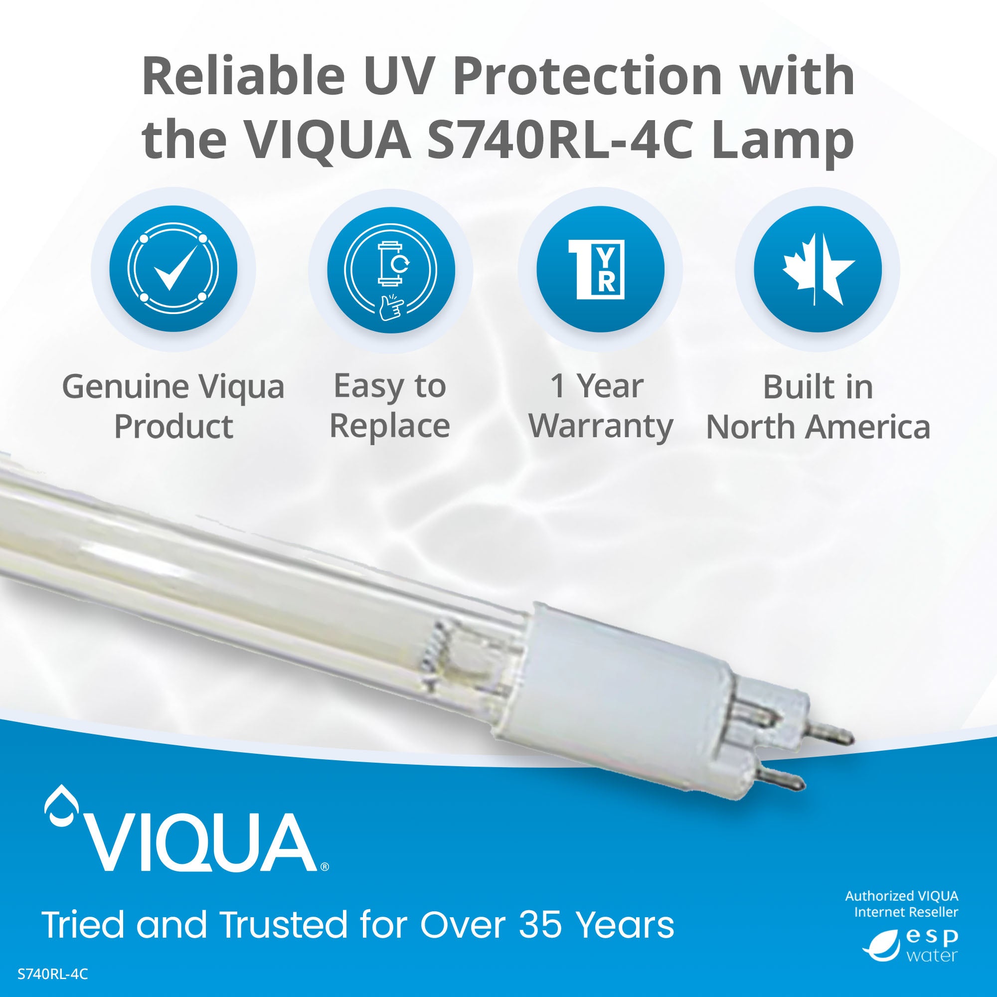 VIQUA S950RL-HO UV Lamp for VP950, VP950M, SPV-950, SP950-HO - ESP Water 