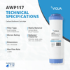 VIQUA AWP117 Sediment/Carbon Filter 5 Micron 2.5" x 10" AWP117 - ESP Water
