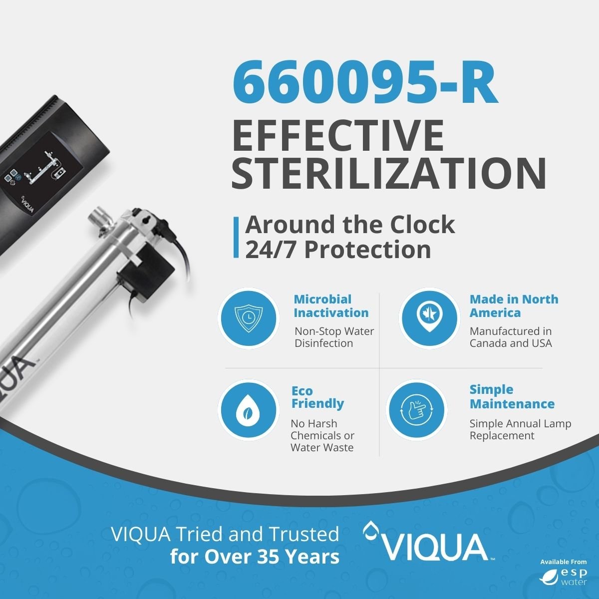 VIQUA PRO24 - 100 UV System, 24 GPM, USEPA 2 - Log Validated 660095 - R 660095-R - ESP Water