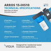 VIQUA Arros 15 - IHS10 UV System 15 GPM with Sediment Filter Arros 15-IHS10 - ESP Water