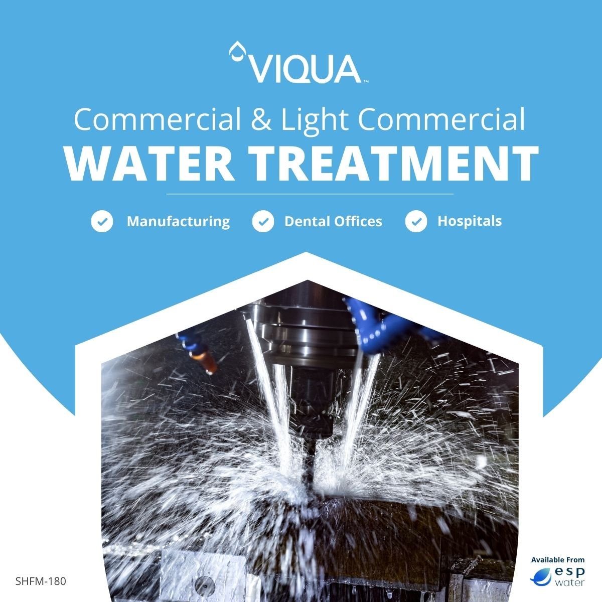 VIQUA SHFM - 180 UV System with Sensor 210 GPM 3" Flange SHFM-180 - ESP Water