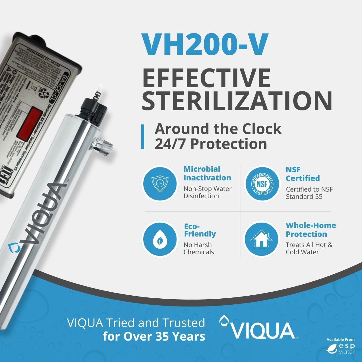 VIQUA VH200 - V UV System, NSF 55 Class B, 7.8 GPM VH200-V - ESP Water