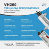 VIQUA VH200 UV System 9 GPM 3/4" FNPT 1" MNPT Combo VH200 - ESP Water