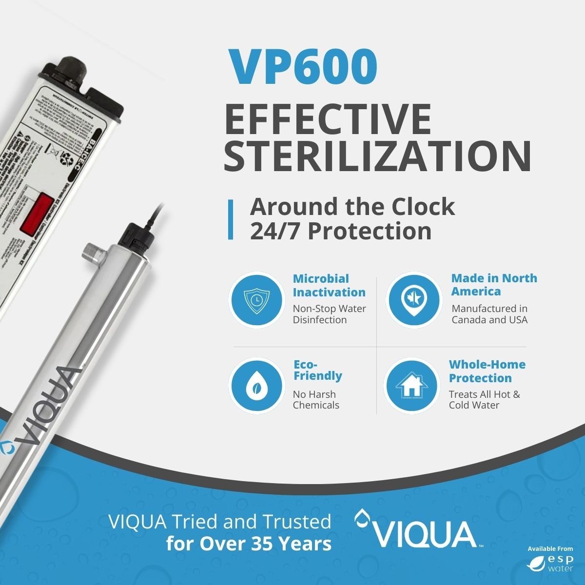 VIQUA VP600 UV System 24 GPM 1" MNPT VP600 - ESP Water