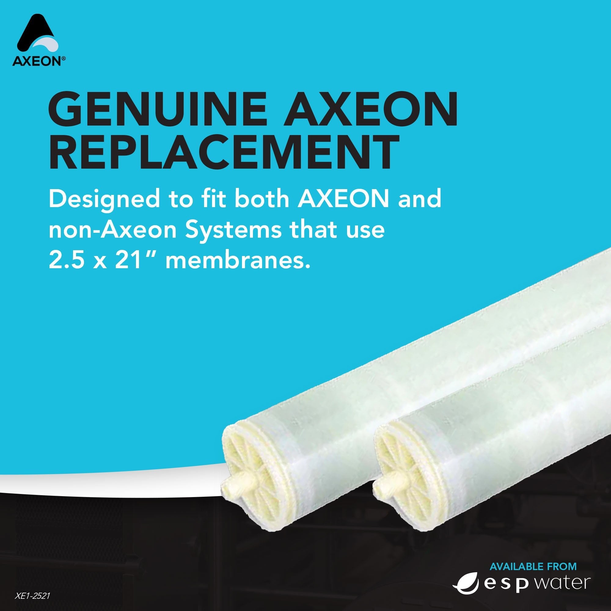 AXEON XE1 - 2521 RO Membrane 300 GPD, 100 PSI, 2.5"x21", 211755 211755 - ESP Water