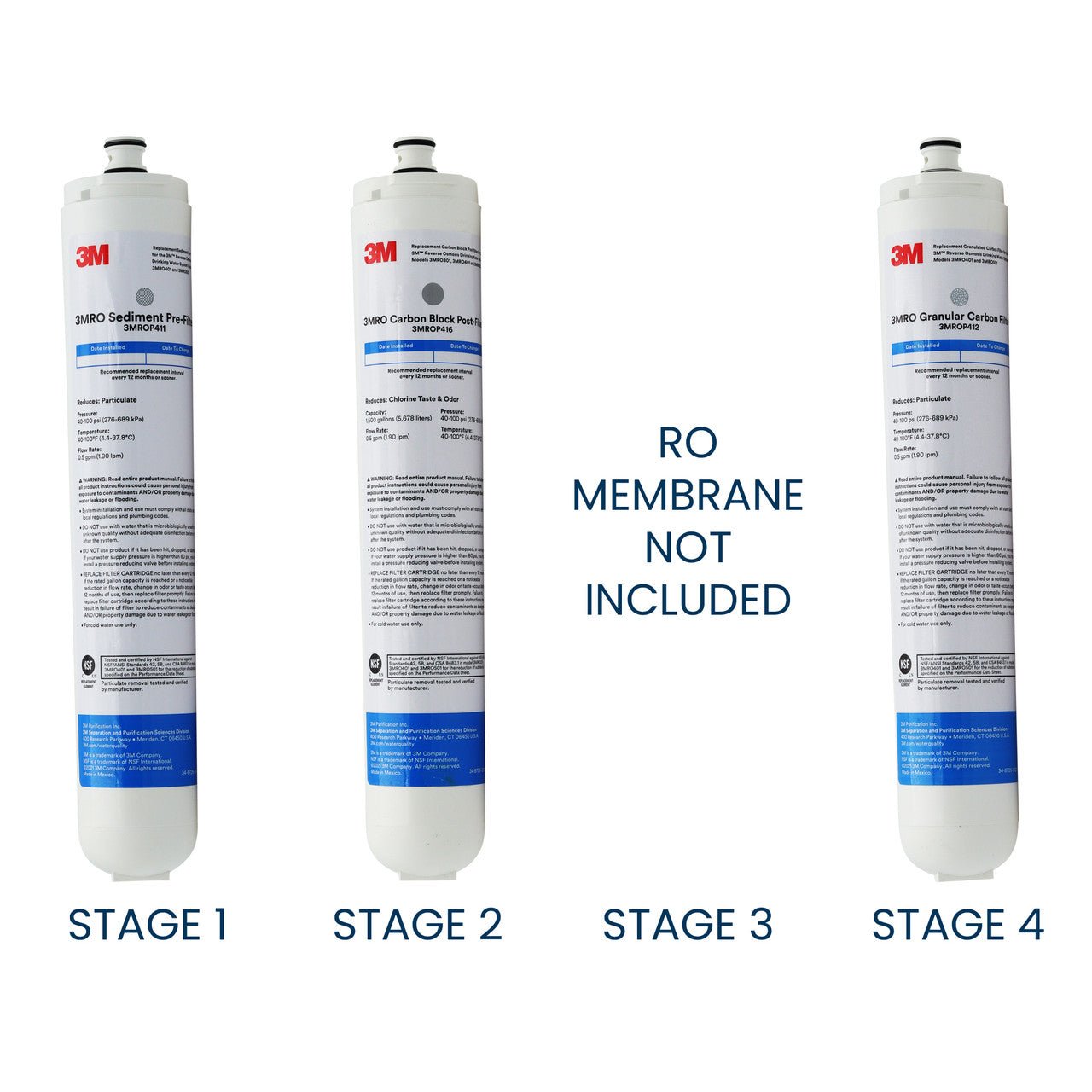 thumbnail image 2 of 3M Under Sink Reverse Osmosis Replacement Filter Cartridge – 3MROP411-20A For 3MRO501 System 2 of 6