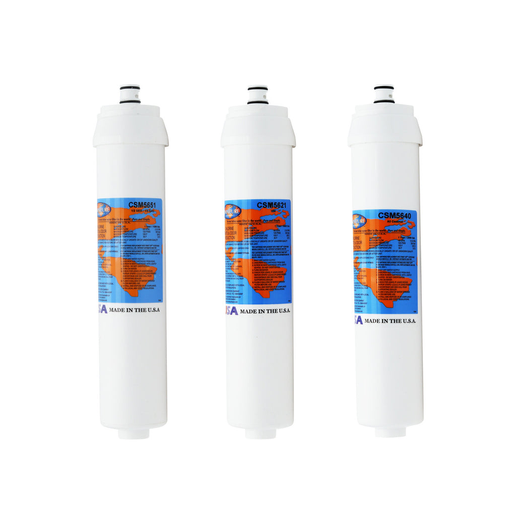 CUNO Water Factory SQC4 Omnipure RO Filter Replacement Bundle - Membrane sold separately YS-CSMSQC4