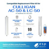 Culligan AC-50 & LC-50 Aqua Cleer RO Compatible Filter Kit