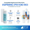 iSpring PH100 Compatible RO Filters Kit (Membrane Sold Separately)