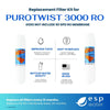 PuROTwist 3000 RO Replacement Filter Kit - No Membrane