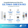 Ultima Green RO 5 Compatible RO Replacement Filter Kit - Membrane Sold Separately