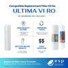 Ultima VI Compatible RO Replacement Filter Kit - Membrane Sold Separately