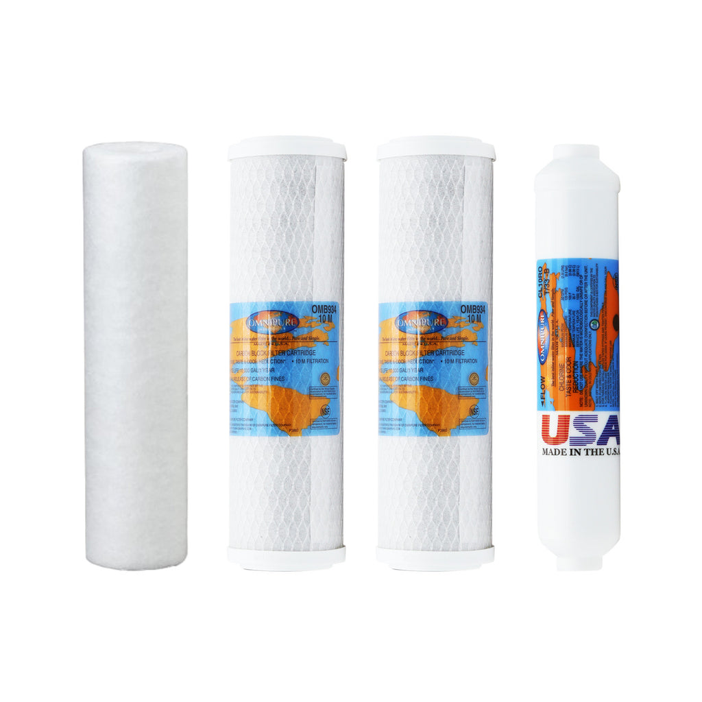 1-Year Filter Replacement Kit for Vertex PT-4.0/5 and PT-4.0/5/P Reverse Osmosis System RO Membrane Sold Separately YS-VERPT40-5