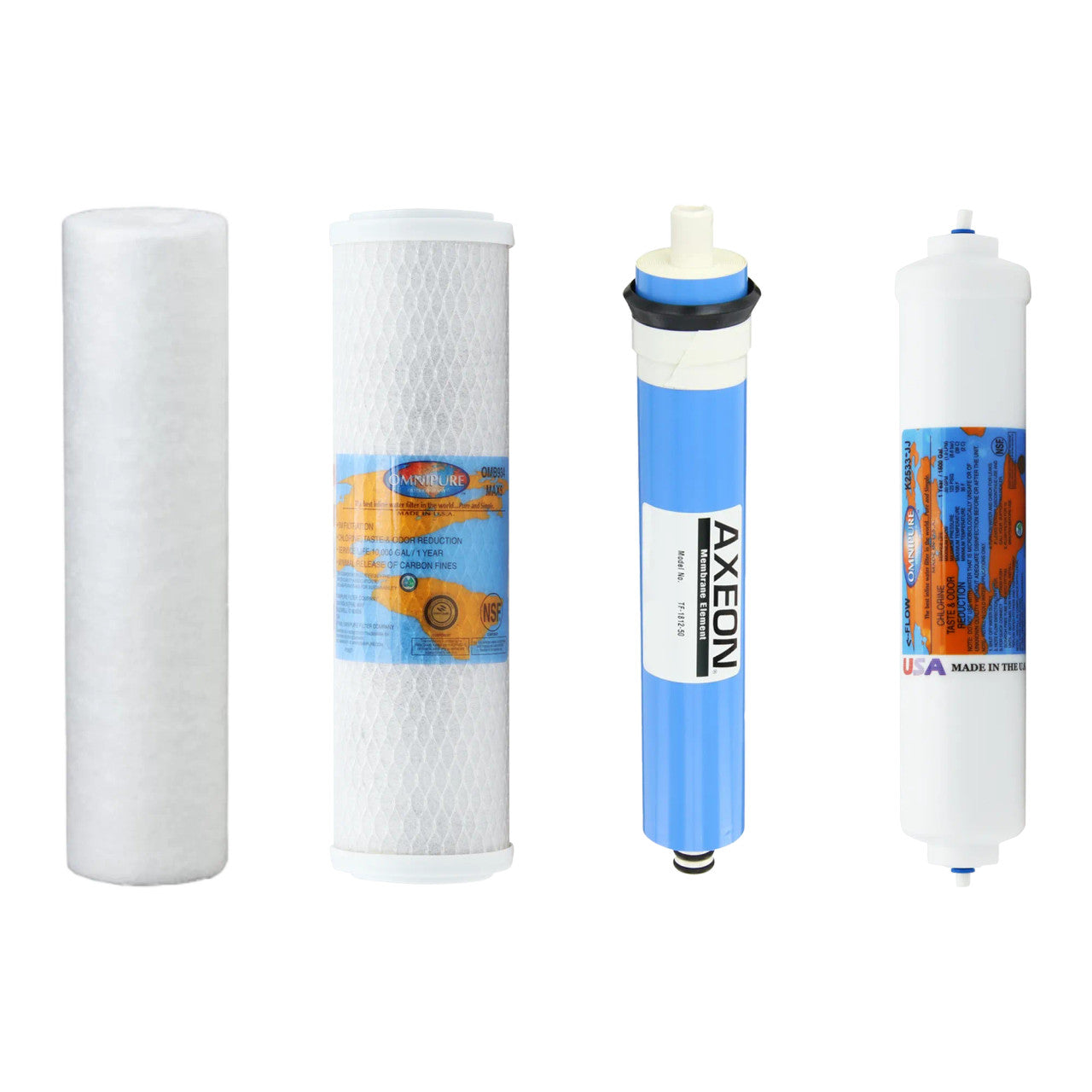 Purevalue RO 4ez50 Compatible Filters Replacement Kit with Reverse Osmosis Membrane and Carbon Block Filter YSM-4EZ50