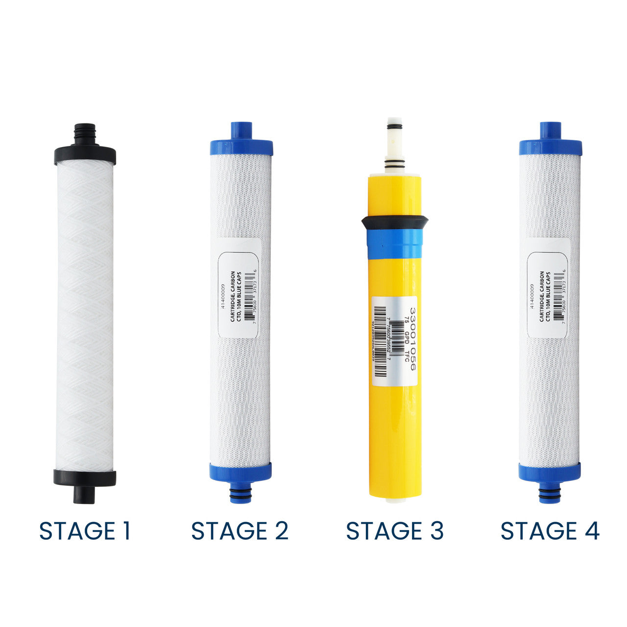 Hydrotech 1-Year Filter Replacement Kit for Hydrotech 4VTFC75G or 4VTFC75G-PB with 75 GPD TFC Reverse Osmosis Systems YSM-4VTFC75G YSM-4VTFC75G