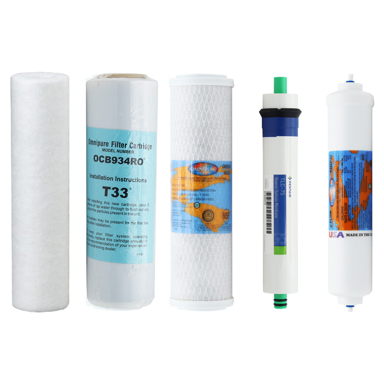 Filter Kit with RO Membrane for iSpring RCC7 5-Stage 75 GPD RO System 