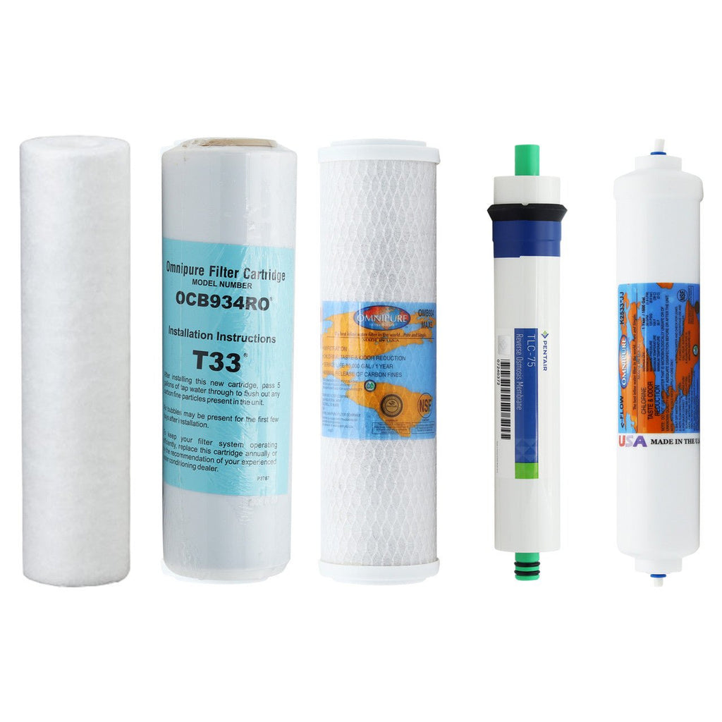 Kit Filtri Sostitutivi ISpring Con Membrana 75GPD – 5 Pezzi Per Osmosi Inversa