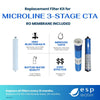 Microline CTA RO Filter Replacement 3-Stage Kit for Ultimate, Rayne and Real Goods Reverse Osmosis Systems with RO Membrane