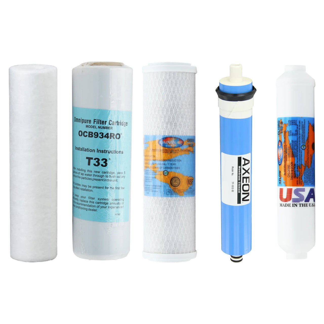 1-Year Replacement Filter Kit with RO Membrane for Proline Reverse Osmosis System YSM-PRO