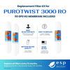PuROTwist 3000 RO Filter Replacement Kit with 50 GPD Membrane YSM-PURO3T50 - ESP Water