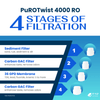 PuROTwist 4000 RO Filter Replacement Kit with 36 GPD Membrane YSM-PURO4T36 - ESP Water