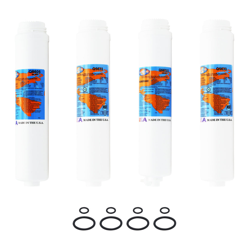 1-Year Filter Replacement Kit for PuROTwist 4000 with 36 GPD TFC Reverse Osmosis Membrane YSM-PURO4T36