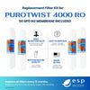 PuROTwist 4000 RO Filter Replacement Kit with 50 GPD Membrane YSM-PURO4T50 - ESP Water