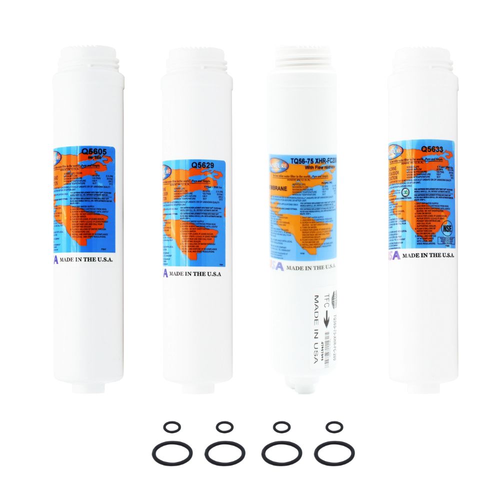 PuROTwist 4000 RO Filter Replacement Kit with 75 GPD Membrane