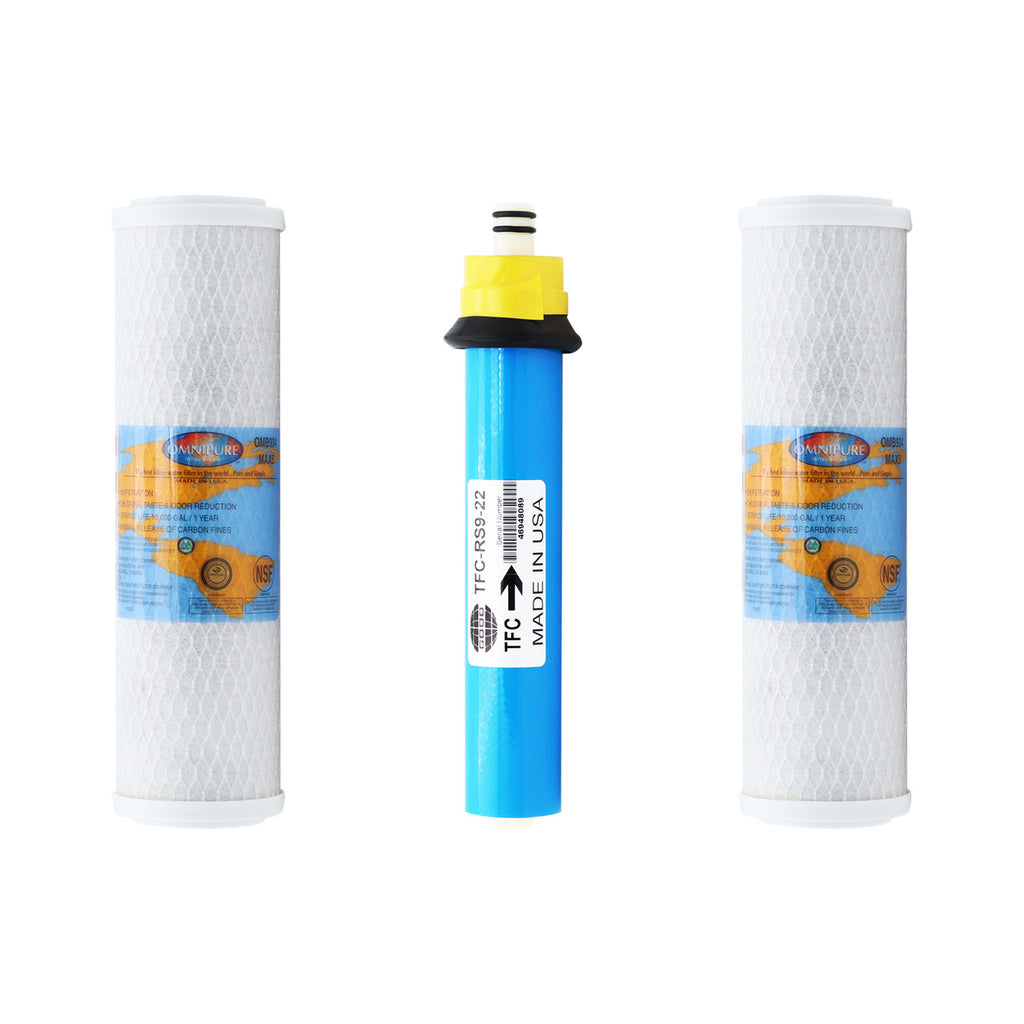 Rainsoft UF22 Compatible RO Replacement Filters and Reverse Osmosis Membrane - Annual Replacement Kit YSM-RSUF22