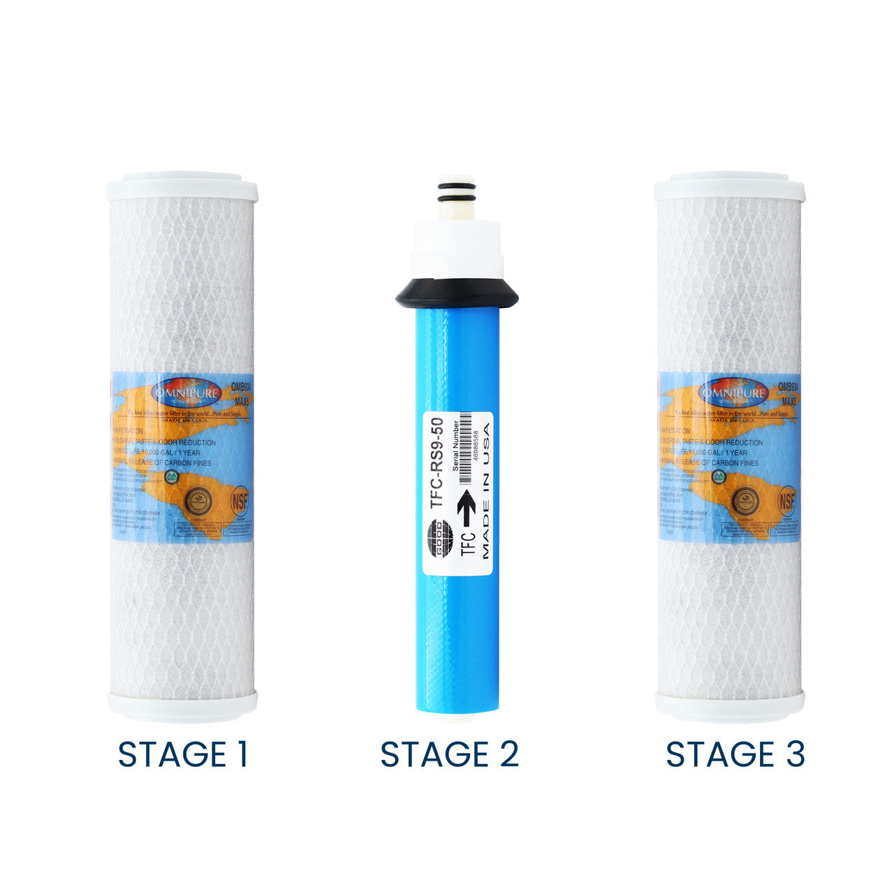 1-Year Replacement Filter Kit with Membrane for RainSoft UF50 Reverse Osmosis System YSM-RSUF50