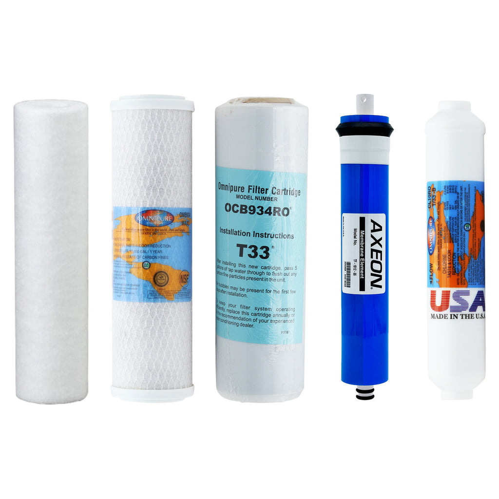 TGI GTS-550P Reverse Osmosis Filter Replacement Bundle with Membrane YSM-TGIGTS550P