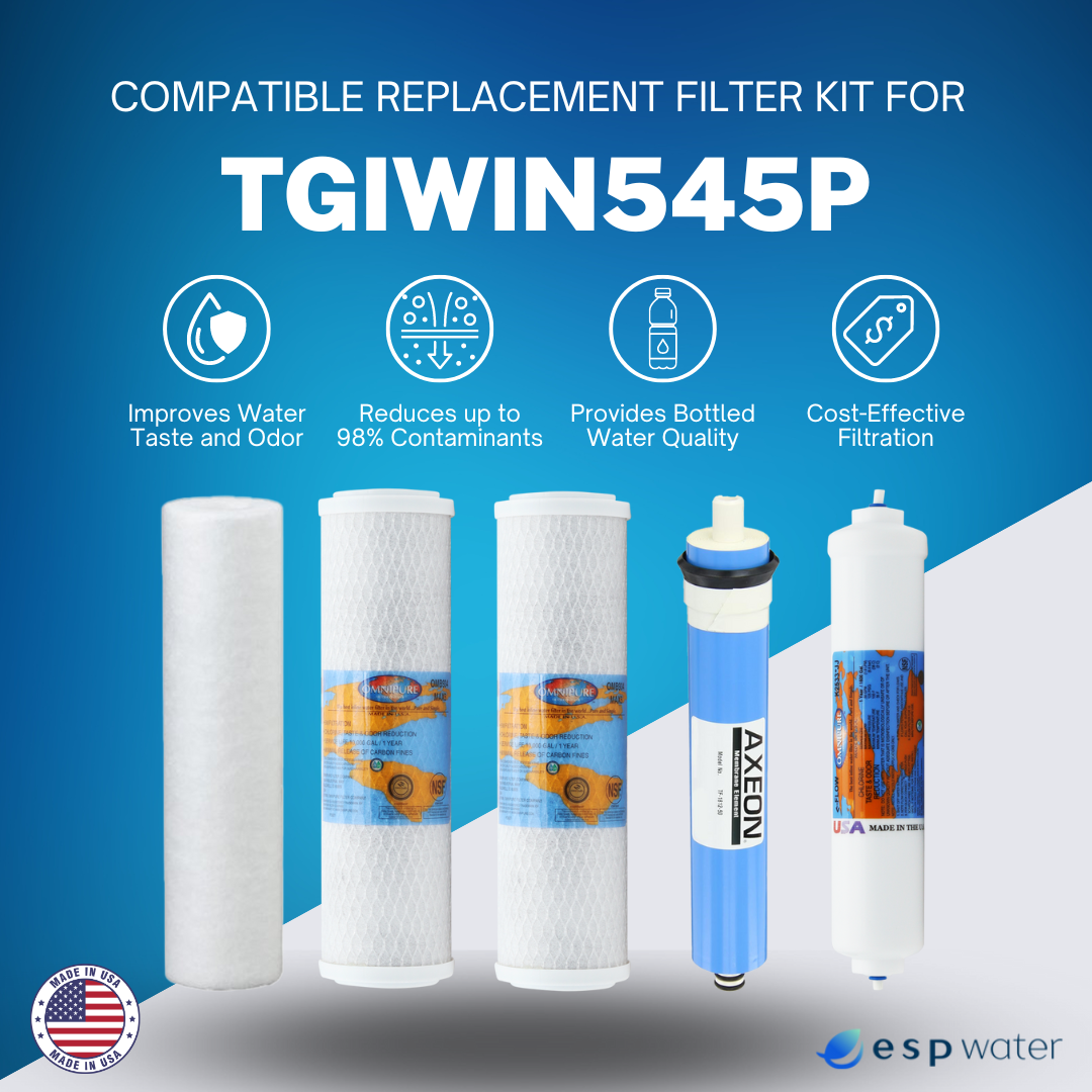 Filter Replacement Kit with RO Membrane for TGIWIN545P Reverse Osmosis System YSM-TGIWIN545P