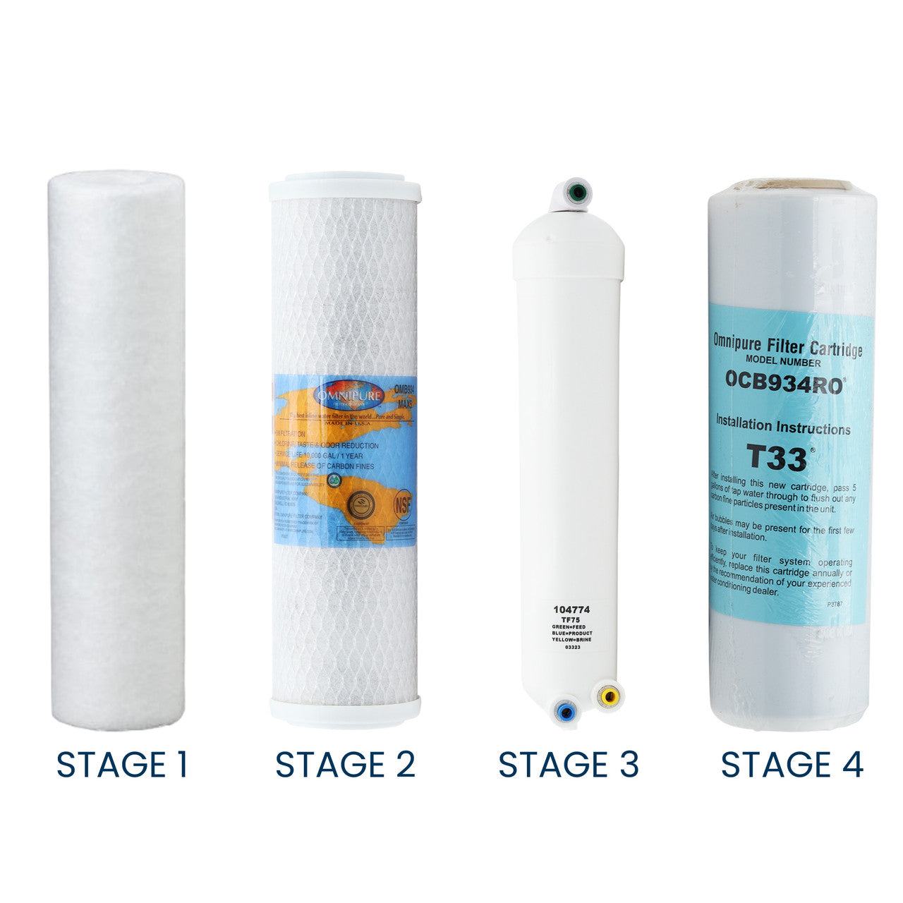 Vertex PureWater Machine 3C-4.0 RO Replacement Kit with Reverse Osmosis Membrane YSM-VER3C-40