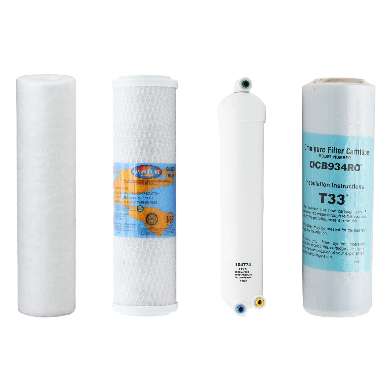 Vertex PureWater Machine 3C-4.0 RO Replacement Kit with Reverse Osmosis Membrane YSM-VER3C-40