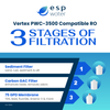 Kit de filtro de enfriador de agua Vertex PWC-3500 con membrana RO