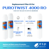 PuROTwist 4000 RO Replacement Filter Kit - Membrane Sold Separately YS-PURO4T50 - ESP Water