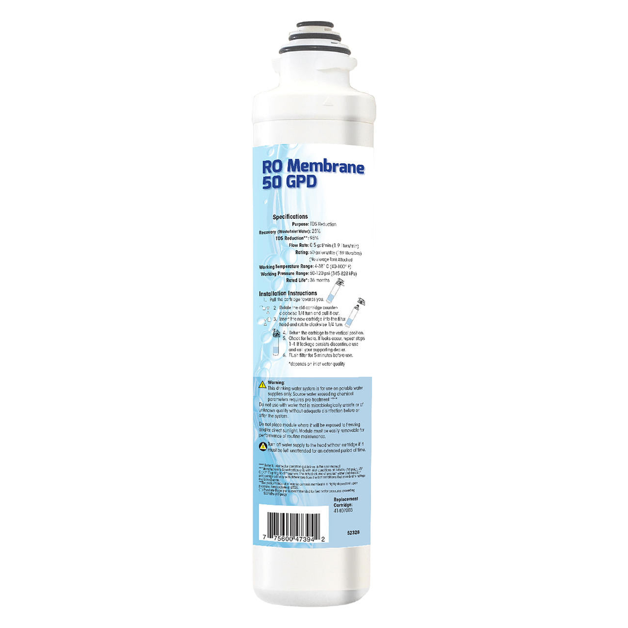 Aqua Flo Aqua Flo 41407003 50 GPD Quick Change RO Membrane 41407003