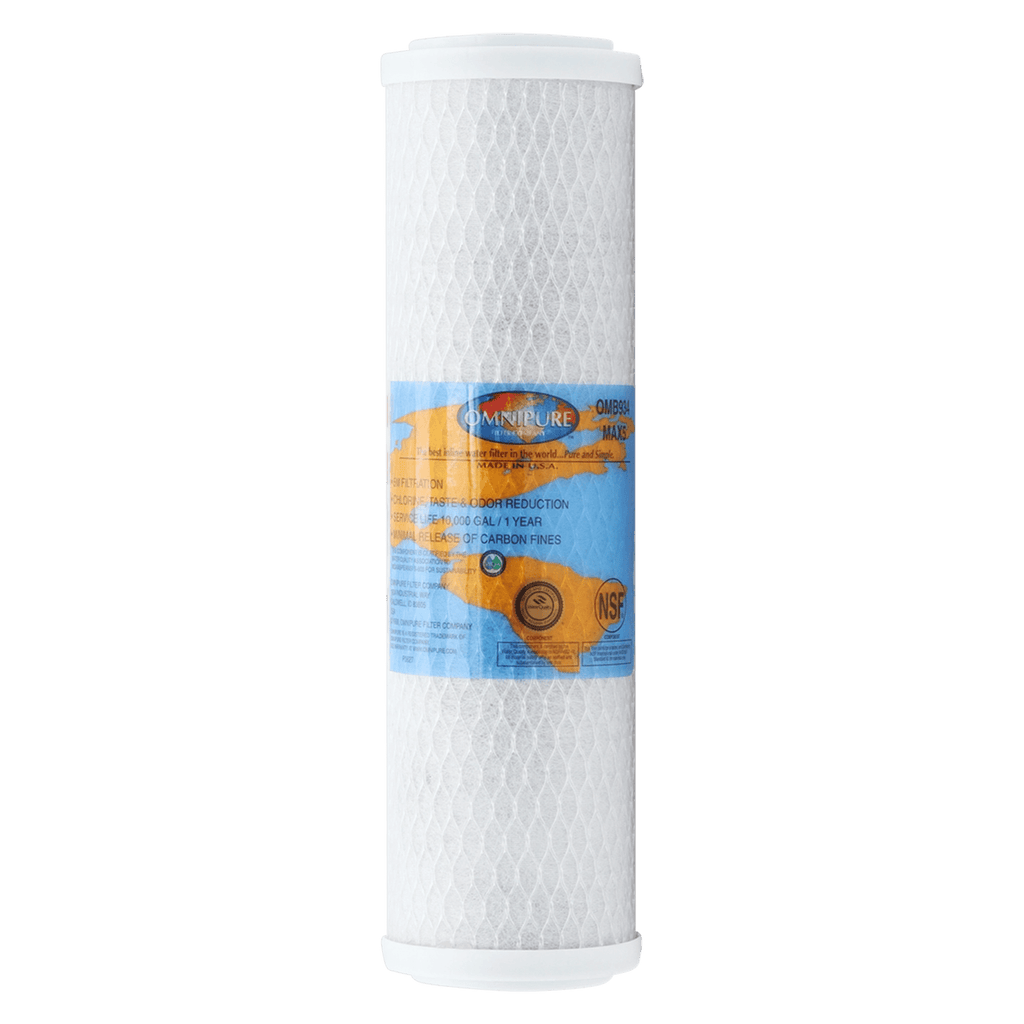 Omnipure OMB934-5m 5-micron carbon block filter for standard 10-inch water filter housings