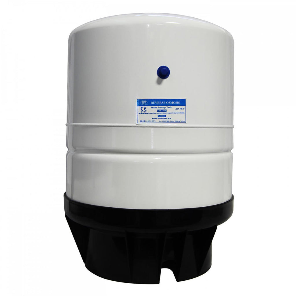 PAE PAE Steel 14 Gallon 9 Gal Capacity RO Water Storage Pressure Tank - White 1/4 Male Threads TKE-1070-W-1/4 TKE-1070-W-1/4