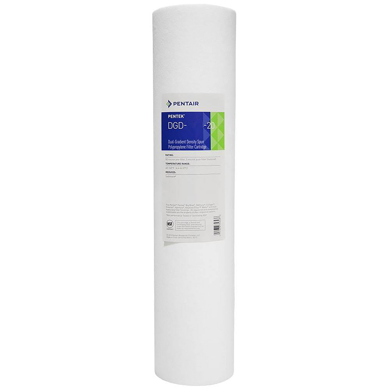 Pentair Pentair DGD-2501-20 4.5 x 20 1 Mic Big Blue Dual Grade Poly Sediment Filter 155360-43 155360-43