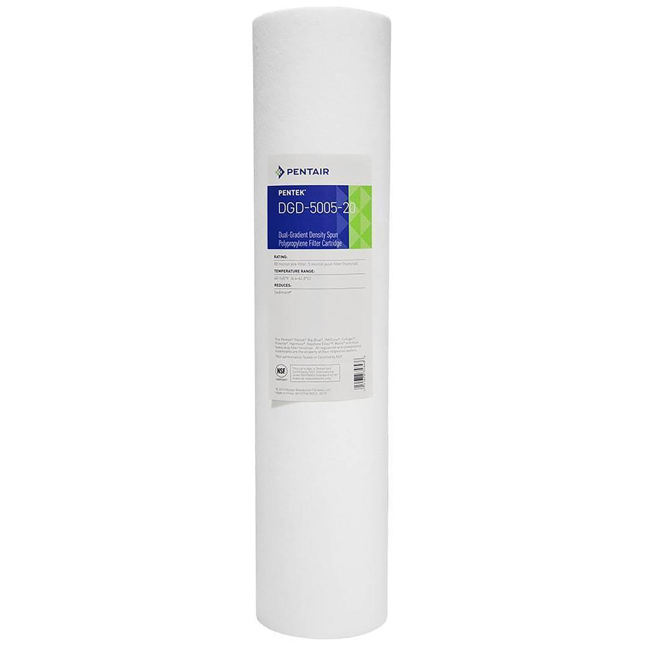 Pentair Pentair DGD-5005-20 4.5 x 20 5 Mic Big Blue Dual Grade Poly Sediment Filter 155358-43 155358-43