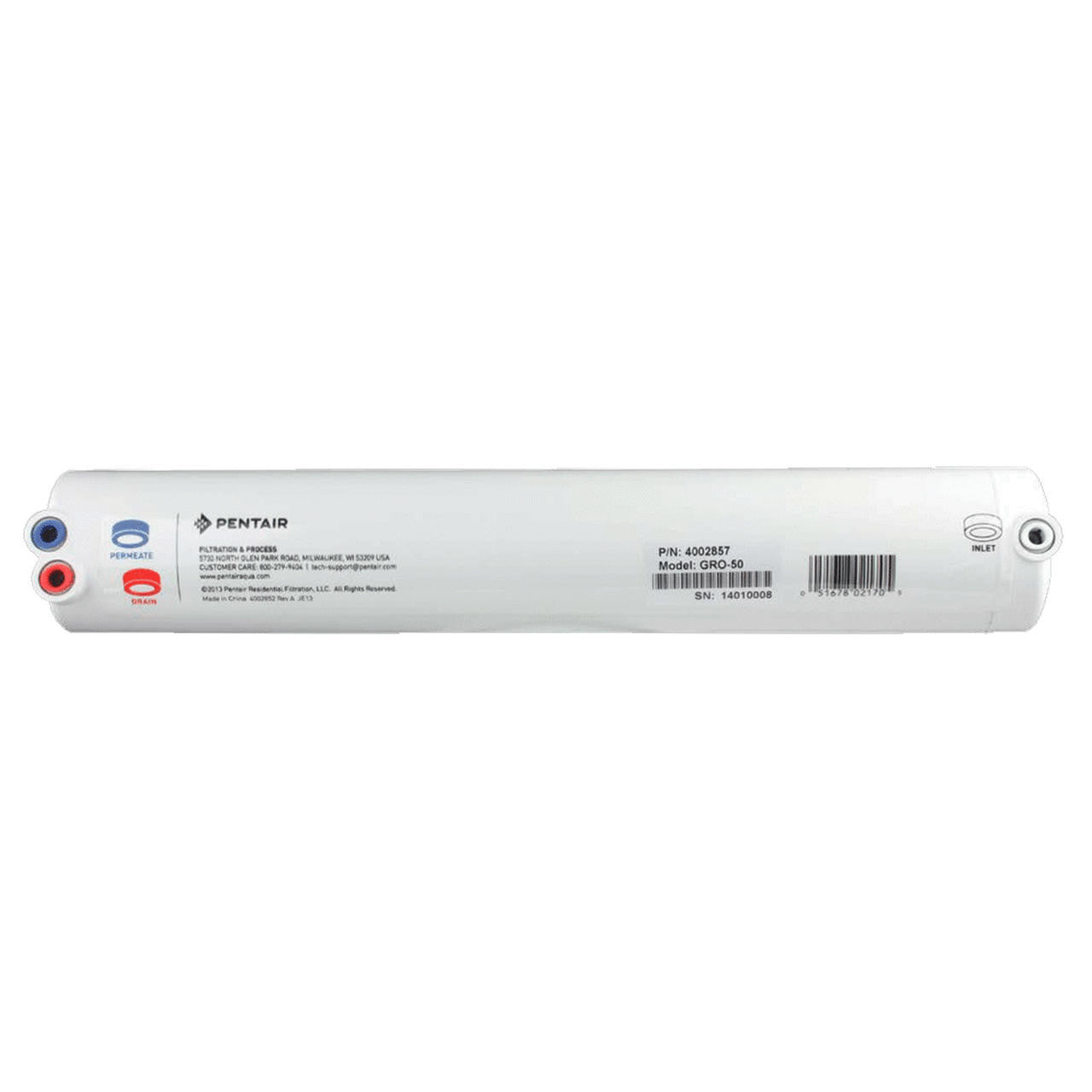 Pentair Pentair GRO-50EN 50 GPD High Efficiency RO Membrane with Flow Control 4004424 4004424