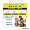 Ready Water RW-SED2510050 sediment filter replacement schedule with 3 to 12 month service guidance